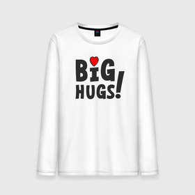 Мужской лонгслив хлопок с принтом Big hugs в Белгороде, 100% хлопок |  | big hugs | feelings | heart | love | lovers | strong hugs | valentines day | большие объятия | влюбленным | день святого валентина | крепкие объятия | любовь | сердце | чувства