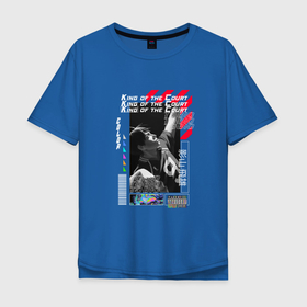 Мужская футболка хлопок Oversize с принтом Тобио Король корта в Курске, 100% хлопок | свободный крой, круглый ворот, “спинка” длиннее передней части | anime | haikyuu | tobio kageyama | аниме | анимэ | волейбол | тобио кагэяма
