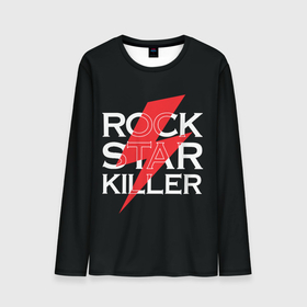 Мужской лонгслив 3D с принтом ROCK STAR KILLER , 100% полиэстер | длинные рукава, круглый вырез горловины, полуприлегающий силуэт | anarchy | garage | hard rock | metal | music | punk rock | punks not dead | rock music | rocker | rocknroll | анархия | гаражный рок | гитара | гранж | металл | музыка | панк рок | рок музыка | рок н ролл | рокер | трэш метал | тяжелый рок | хард рок