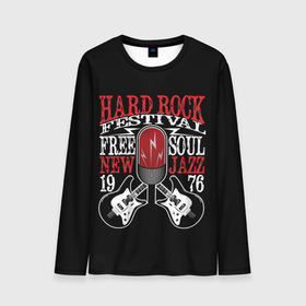 Мужской лонгслив 3D с принтом HARD ROCK FESTIVAL , 100% полиэстер | длинные рукава, круглый вырез горловины, полуприлегающий силуэт | anarchy | garage | hard rock | metal | music | punk rock | punks not dead | rock music | rocker | rocknroll | анархия | гаражный рок | гитара | гранж | металл | музыка | панк рок | рок музыка | рок н ролл | рокер | трэш метал | тяжелый рок | хард рок