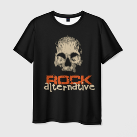 Мужская футболка 3D с принтом ROCK ALTERNATIVE в Тюмени, 100% полиэфир | прямой крой, круглый вырез горловины, длина до линии бедер | anarchy | garage rock | h | hard rock | metal | music | punk rock | punks not dead | rock music | rocker | rocknroll | анархия | гаражный рок | гранж | металл | музыка | панк рок | рок музыка | рок н ролл | рокер | трэш метал | тяжелый рок | хард рок | хе