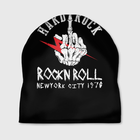 Шапка 3D с принтом ROCKNROLL (Hard Rock) в Курске, 100% полиэстер | универсальный размер, печать по всей поверхности изделия | anarchy | garage rock | h | hard rock | metal | music | punk rock | punks not dead | rock music | rocker | rocknroll | анархия | гаражный рок | гранж | металл | музыка | панк рок | рок музыка | рок н ролл | рокер | трэш метал | тяжелый рок | хард рок | хе