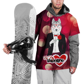 Накидка на куртку 3D с принтом Be My Valentine (background) , 100% полиэстер |  | love | romantic | roses | волки | день святого валентина | джентльмен | любовь | мужик | праздники | розы | романтика | сердца