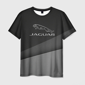Мужская футболка 3D с принтом JAGUR оттенки серого в Санкт-Петербурге, 100% полиэфир | прямой крой, круглый вырез горловины, длина до линии бедер | Тематика изображения на принте: 2020 | auto | jagur | sport | авто | автомобиль | автомобильные | бренд | марка | машины | спорт | ягуар