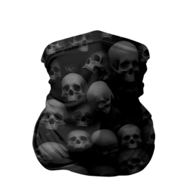Бандана-труба 3D с принтом Черепа на черном фоне паттерн в Новосибирске, 100% полиэстер, ткань с особыми свойствами — Activecool | плотность 150‒180 г/м2; хорошо тянется, но сохраняет форму | background | black | black and white | black background | bw | death | gray | pattern | pi | pirate | pirates | skull | skulls | white | белый | паттерн | пират | пиратский | пираты | рок | серый | фон | чб | череп | черепа | черно белый | черноб