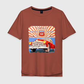 Мужская футболка хлопок Oversize с принтом Garage Service Repair в Санкт-Петербурге, 100% хлопок | свободный крой, круглый ворот, “спинка” длиннее передней части | car | garage | retro | service | sun | wrench | автомобиль | гаечный ключ | гараж | ретро | сервис | солнце