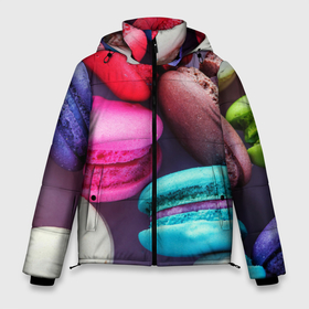 Мужская зимняя куртка 3D с принтом Colorful Macaroons в Белгороде, верх — 100% полиэстер; подкладка — 100% полиэстер; утеплитель — 100% полиэстер | длина ниже бедра, свободный силуэт Оверсайз. Есть воротник-стойка, отстегивающийся капюшон и ветрозащитная планка. 

Боковые карманы с листочкой на кнопках и внутренний карман на молнии. | almond | cookie | dessert | food | macaroons | maccarone | maccherone | десерт | еда | макарон | макарони | макароны | макарун | макаруны | миндаль | миндальный | орех | печенье | сладкое | сладости