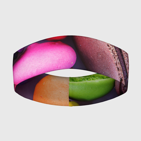 Повязка на голову 3D с принтом Colorful Macaroons ,  |  | Тематика изображения на принте: almond | cookie | dessert | food | macaroons | maccarone | maccherone | десерт | еда | макарон | макарони | макароны | макарун | макаруны | миндаль | миндальный | орех | печенье | сладкое | сладости