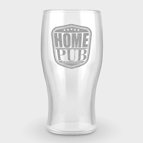 Бокал пивной с гравировкой с принтом Home pub emblem ,  |  | bar | home | home pub | pub | бар | гравировка | домашний паб | надписи | паб | цитаты