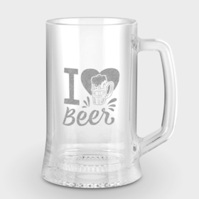 Кружка пивная с гравировкой с принтом I love craft beer ,  |  | beer | craft beer | love | гравировка | надписи | цитаты