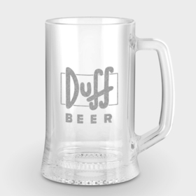 Кружка пивная с гравировкой с принтом Engraving duff beer в Санкт-Петербурге,  |  | beer | duff | duff beer | simpsons | гравировка | надписи | симпсоны | цитаты