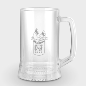 Кружка пивная с гравировкой с принтом Simpsons duff beer в Кировске,  |  | beer | duff | engraving | simpsons | гомер | гравировка | надписи | симпсон | симпсоны | цитаты