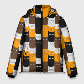 Мужская зимняя куртка 3D с принтом Недовольные Коты в Белгороде, верх — 100% полиэстер; подкладка — 100% полиэстер; утеплитель — 100% полиэстер | длина ниже бедра, свободный силуэт Оверсайз. Есть воротник-стойка, отстегивающийся капюшон и ветрозащитная планка. 

Боковые карманы с листочкой на кнопках и внутренний карман на молнии. | Тематика изображения на принте: funny joke | meme | trolling | барсик | год кота | год кошки | животно | злой кот | киска | кот | коты | котяра | кошечка | кошка | мем | мурзик | мурлыка | мышелов | мяукатель | недовольный кот | образ | прикол