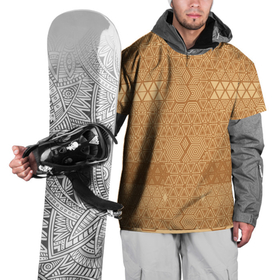 Накидка на куртку 3D с принтом Геометрический узор абстрактный ритм , 100% полиэстер |  | Тематика изображения на принте: абстракция | беж | геометрия | коричневый | треугольники | фигуры | шестиугольник