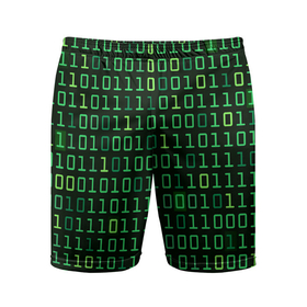Мужские шорты спортивные с принтом Двоичный Код (Binary Code) ,  |  | 1 и 0 | binary code | programmer | айтишник | бинарный код | вебмастер | двоичная система | двоичный код | единица и ноль | интернет сеть | интернет технологии | информатика | ит специалист | матрица