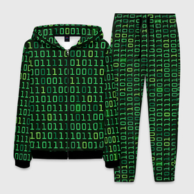 Мужской костюм 3D с принтом Двоичный Код (Binary Code) в Курске, 100% полиэстер | Манжеты и пояс оформлены тканевой резинкой, двухслойный капюшон со шнурком для регулировки, карманы спереди | 1 и 0 | binary code | programmer | айтишник | бинарный код | вебмастер | двоичная система | двоичный код | единица и ноль | интернет сеть | интернет технологии | информатика | ит специалист | матрица