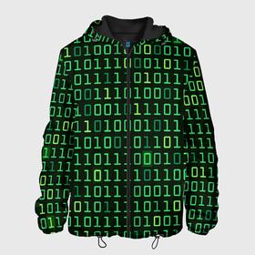 Мужская куртка 3D с принтом Двоичный Код (Binary Code) в Новосибирске, ткань верха — 100% полиэстер, подклад — флис | прямой крой, подол и капюшон оформлены резинкой с фиксаторами, два кармана без застежек по бокам, один большой потайной карман на груди. Карман на груди застегивается на липучку | Тематика изображения на принте: 1 и 0 | binary code | programmer | айтишник | бинарный код | вебмастер | двоичная система | двоичный код | единица и ноль | интернет сеть | интернет технологии | информатика | ит специалист | матрица