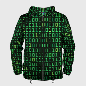 Мужская ветровка 3D с принтом Двоичный Код (Binary Code) в Белгороде, 100% полиэстер | подол и капюшон оформлены резинкой с фиксаторами, два кармана без застежек по бокам, один потайной карман на груди | 1 и 0 | binary code | programmer | айтишник | бинарный код | вебмастер | двоичная система | двоичный код | единица и ноль | интернет сеть | интернет технологии | информатика | ит специалист | матрица