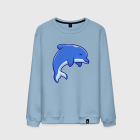 Мужской свитшот хлопок с принтом Маленький дельфинёнок , 100% хлопок |  | dolphin | fin | smile | tail | дельфин | плавник | улыбка | хвост