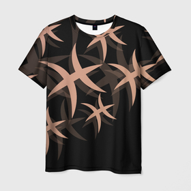 Мужская футболка 3D с принтом Вдумчивая Рыба в Кировске, 100% полиэфир | прямой крой, круглый вырез горловины, длина до линии бедер | абстракция | знак | знаки | минимализм | рыба | символы