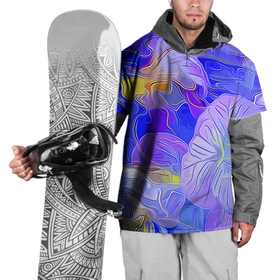 Накидка на куртку 3D с принтом Fashion flowers pattern в Новосибирске, 100% полиэстер |  | color | fashion | flower | pattern | vanguard | авангард | мода | узор | цвет