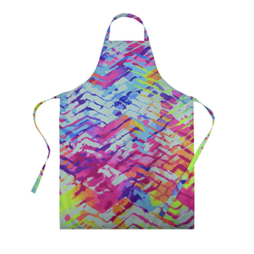 Фартук 3D с принтом Color vanguard pattern в Ухте, 100% полиэстер | общий размер — 65 х 85 см, ширина нагрудника — 26 см, горловина — 53 см, длина завязок — 54 см, общий обхват в поясе — 173 см. Принт на завязках и на горловине наносится с двух сторон, на основной части фартука — только с внешней стороны | color | fashion | pattern | vanguard | авангард | мода | узор | цвет