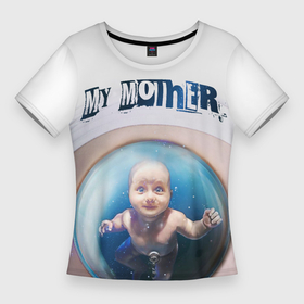 Женская футболка 3D Slim с принтом My mather (для женщин в положении) в Новосибирске,  |  | беременна | беременная | в положении | грудной | дети | для беременных | для мам | жду ребенка | живот | малыши | мама | мамам | одежда для мам | положении | пузо | пузожитель | ребенок
