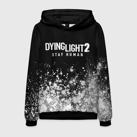 Мужская толстовка 3D с принтом DYING LIGHT 2 + Краска в Тюмени, 100% полиэстер | двухслойный капюшон со шнурком для регулировки, мягкие манжеты на рукавах и по низу толстовки, спереди карман-кенгуру с мягким внутренним слоем. | dying | dying light 2 | dyinglight 2 | dyinglight2 | game | games | horror | light | survival | zombie | выживание | даинг | даинг лайт 2 | даинглайт 2 | даинглайт2 | зомби | игра | игры | краска | краски | лайт | лого | логотип | логотипы