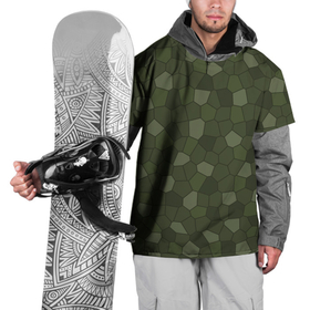 Накидка на куртку 3D с принтом Камуфляжная мозаика   Хаки , 100% полиэстер |  | military | армейский стиль | военный стиль | камуфляж | коричнево зелёный цвет | милитари | мозаика | хаки