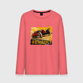 Мужской лонгслив хлопок с принтом Renault   Racing   Retro в Екатеринбурге, 100% хлопок |  | car | racing | renault | retro | автомобиль | гонка | рено | ретро