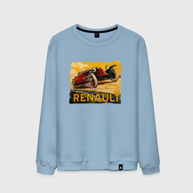 Мужской свитшот хлопок с принтом Renault   Racing   Retro в Екатеринбурге, 100% хлопок |  | car | racing | renault | retro | автомобиль | гонка | рено | ретро