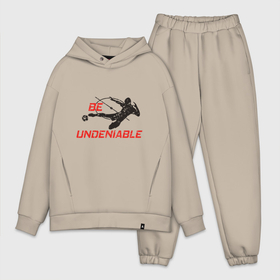 Мужской костюм хлопок OVERSIZE с принтом Be Undeniable в Курске,  |  | football | soccer | sport | игрок | мяч | спорт | спортсмен | футбол | футболист