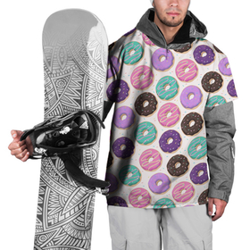 Накидка на куртку 3D с принтом Глазированные пончики, паттерн в Тюмени, 100% полиэстер |  | глазированные | десерт | еда | паттерн | пончики | розовые | с посыпкой | шоколадные
