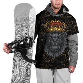 Накидка на куртку 3D с принтом Король лев  Black в Санкт-Петербурге, 100% полиэстер |  | black | король | король лев | лев | львенок | львица | черный лев