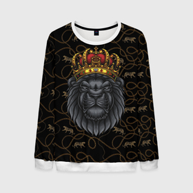 Мужской свитшот 3D с принтом Король лев  Black в Тюмени, 100% полиэстер с мягким внутренним слоем | круглый вырез горловины, мягкая резинка на манжетах и поясе, свободная посадка по фигуре | black | король | король лев | лев | львенок | львица | черный лев
