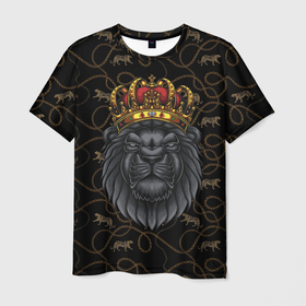 Мужская футболка 3D с принтом Король лев  Black , 100% полиэфир | прямой крой, круглый вырез горловины, длина до линии бедер | black | король | король лев | лев | львенок | львица | черный лев