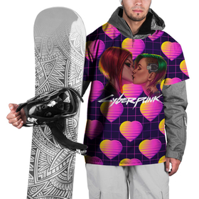 Накидка на куртку 3D с принтом Cyberpunk Judy + Vi Love , 100% полиэстер |  | Тематика изображения на принте: 2077 | cyberpunk | cyberpunk 2077 | judy | night city | vi | ви | джуди | жуди | кибер | киберпанк | найтсити | панк