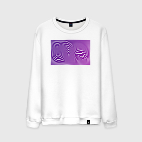Мужской свитшот хлопок с принтом Purple wave , 100% хлопок |  | minimalizm | purple | абстракция | геометрия | минимализм | фиолетовый