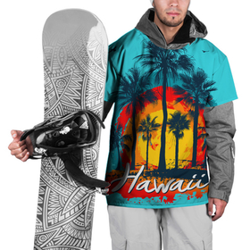 Накидка на куртку 3D с принтом Hawaii | Солнце, Пальмы , 100% полиэстер |  | Тематика изображения на принте: beach | hawaii | palm trees | sea | summer | sun | travel | vacation | лето | море | отдых | отпуск | пальмы | пляж | путешествия | солнце