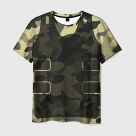 Мужская футболка 3D с принтом Body Armor в Кировске, 100% полиэфир | прямой крой, круглый вырез горловины, длина до линии бедер | армия | бронижелет | военный | камуфляж | хаки