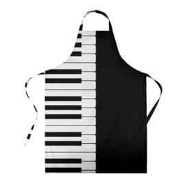 Фартук 3D с принтом Черно Белое Пианино (Piano) в Тюмени, 100% полиэстер | общий размер — 65 х 85 см, ширина нагрудника — 26 см, горловина — 53 см, длина завязок — 54 см, общий обхват в поясе — 173 см. Принт на завязках и на горловине наносится с двух сторон, на основной части фартука — только с внешней стороны | clavichord | grand piano | harpsichord | octaves | piano | spinet | бетховен | звук | клавесин | клавиатура | клавикорд | клавиши | классическая музыка | моцарт | музыка | музыкальный инструмент | музыкант | октавы | пальцы
