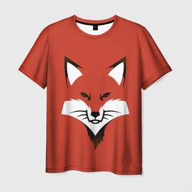 Мужская футболка 3D с принтом Рыжая серьезная лиса в Новосибирске, 100% полиэфир | прямой крой, круглый вырез горловины, длина до линии бедер | Тематика изображения на принте: cute | fox | foxy | ginger | orange | what does the fox say | зверек | зверь | лис | лиса | лисица | лисичка | милашка | милота | рыжая | рыжик | рыжуля | фыр фыр