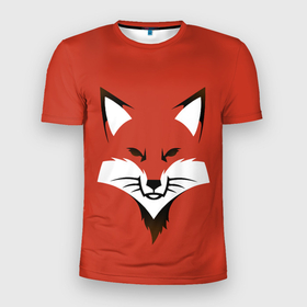 Мужская футболка 3D Slim с принтом Рыжая серьезная лиса в Курске, 100% полиэстер с улучшенными характеристиками | приталенный силуэт, круглая горловина, широкие плечи, сужается к линии бедра | cute | fox | foxy | ginger | orange | what does the fox say | зверек | зверь | лис | лиса | лисица | лисичка | милашка | милота | рыжая | рыжик | рыжуля | фыр фыр