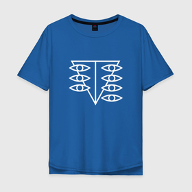 Мужская футболка хлопок Oversize с принтом Seele logo в Новосибирске, 100% хлопок | свободный крой, круглый ворот, “спинка” длиннее передней части | Тематика изображения на принте: anime | eva | evangelion | seele | аниме | анимэ | ева | евангилион | роботы | япония