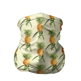 Бандана-труба 3D с принтом Побеги ананасов в Кировске, 100% полиэстер, ткань с особыми свойствами — Activecool | плотность 150‒180 г/м2; хорошо тянется, но сохраняет форму | ананас | ананасы | арт | летний принт | лето | рисунок