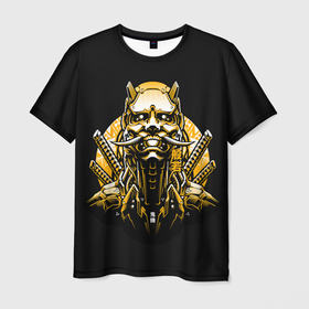 Мужская футболка 3D с принтом Кибер Самурай | Киберпанк в Новосибирске, 100% полиэфир | прямой крой, круглый вырез горловины, длина до линии бедер | cybernetic | cybernetics | cyberpunk | hieroglyphs | japan | katana | mask | samurai | technology | иероглифы | кабуто | катана | кибернетика | кибернетический | киберпанк | культура | м | маска | они | самурай | самурая | технологии | шлем