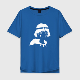 Мужская футболка хлопок Oversize с принтом Красавица Мононоке в Тюмени, 100% хлопок | свободный крой, круглый ворот, “спинка” длиннее передней части | anime | mononoke | mononoke hime | аниме | анимэ