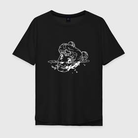 Мужская футболка хлопок Oversize с принтом Sailors skull , 100% хлопок | свободный крой, круглый ворот, “спинка” длиннее передней части | Тематика изображения на принте: anime | sailor moon | аниме | анимэ | луна | лунная призма | сейлор мун | серебрянное тысячелетие | сэйлор