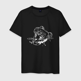 Мужская футболка хлопок с принтом Sailors skull в Белгороде, 100% хлопок | прямой крой, круглый вырез горловины, длина до линии бедер, слегка спущенное плечо. | anime | sailor moon | аниме | анимэ | луна | лунная призма | сейлор мун | серебрянное тысячелетие | сэйлор