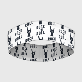 Повязка на голову 3D с принтом Рок н ролл сила ,  |  | rock and roll | знак | музыка | паттерн | рок | рок н ролл | символ